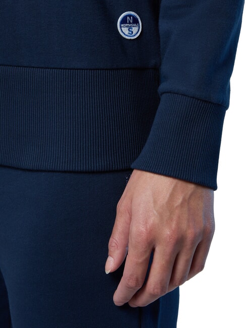 BASIC Cotton crewneck sweatshirt navy blue - Women's Sweatshirts