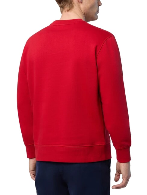ROUND LOGO Cotton crewneck sweatshirt red lava - Sweatshirts