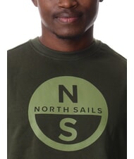 NORTH SAILS GRAPHIC Cotton crewneck sweatshirt forest green - Sweatshirts - 3