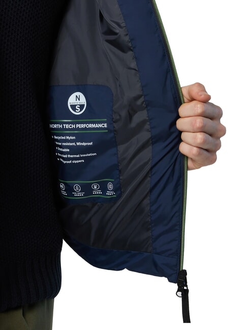 LASER PUFFER Medium length down jacket navy blue - Men's down jackets