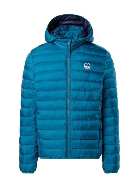 SKYE HOODIE Down jacket with hood water green - Men's down jackets