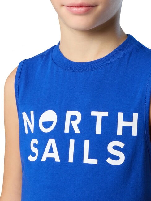 PRINTED KIDS Cotton armhole sweater surf blue - Child T-shirt