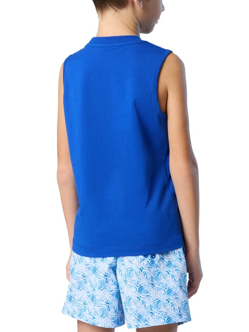 PRINTED KIDS Cotton armhole sweater surf blue - Child T-shirt