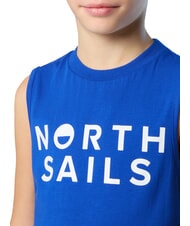 NORTH SAILS PRINTED KIDS Cotton armhole sweater surf blue - Child T-shirt - 3