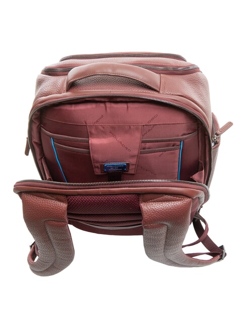 ILI 15.6" Leather Laptop Backpack burgundy 2 - Laptop backpacks