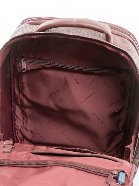 ILI 15.6" Leather Laptop Backpack burgundy 2 - Laptop backpacks