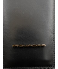 PIQUADRO CIRCLE  Leather shoulder badge holder Black - Tablet holder& Organizer - 3