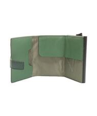 PIQUADRO PAUL Leather card holder GREEN - Men’s Wallets - 3