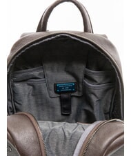 PIQUADRO BLACK SQUARE  13.3" laptop backpack, in leather MORO - Laptop backpacks - 5