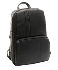PIQUADRO URBAN BTOB Leather 14" Laptop Backpack Black - Laptop backpacks - 4