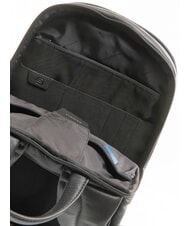PIQUADRO URBAN BTOB Leather 14" Laptop Backpack Black - Laptop backpacks - 5