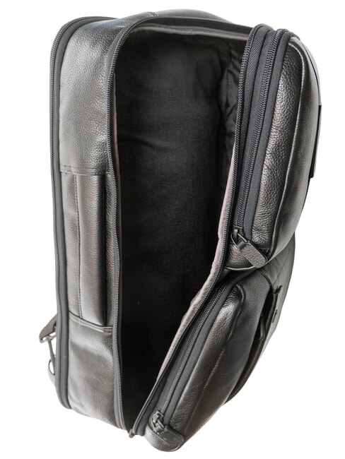 P15 PLUS Leather backpack for 17" pc Black - Laptop backpacks