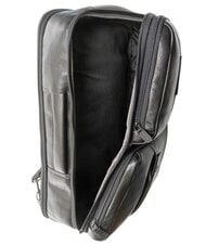 PIQUADRO P15 PLUS Leather backpack for 17" pc Black - Laptop backpacks - 4