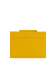 PIQUADRO URBAN Leather Coin Purse / Card Holder Yellow - Men&rsquo;s Wallets - 2