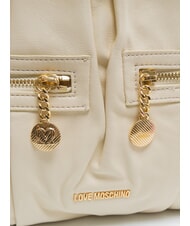LOVE MOSCHINO ZIPPER Shoulder bag ivory - Women’s Bags - 3