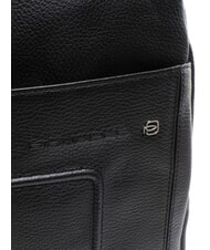 PIQUADRO VIBE Leather one-shoulder bag Black - Over-the-shoulder Bags for Men - 4