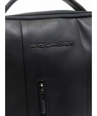 PIQUADRO URBAN BTOB Leather backpack for 15.6" laptop Black - Laptop backpacks - 3