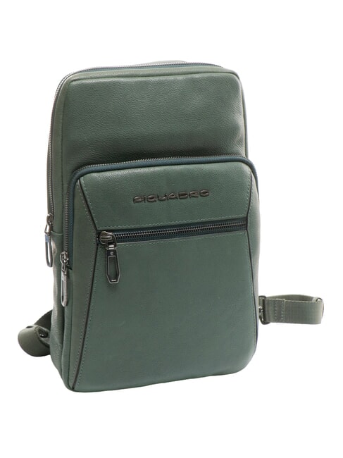 RHINO Leather One-Shoulder Backpack GREEN - Laptop backpacks