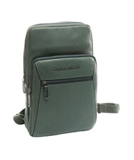 PIQUADRO RHINO Leather One-Shoulder Backpack GREEN - Laptop backpacks - 4