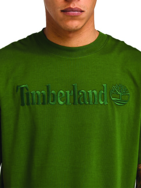 EMBROIDERY TONAL Cotton T-shirt black/forestgreen - T-shirt