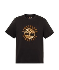 TIMBERLAND HOLIDAY FRONT GRAPHIC Cotton T-Shirt BLACK - T-shirt - 4