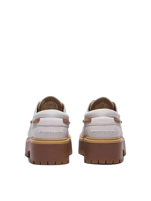 STONE STREET  High-soled boat shoes white full grain - Women’s shoes