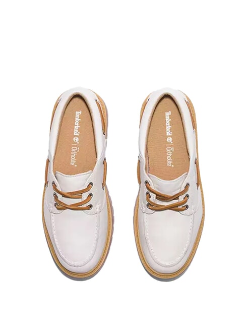 STONE STREET  High-soled boat shoes white full grain - Women’s shoes