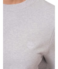 TIMBERLAND EXETER RIVER BRUSHED  Cotton blend sweatshirt light grey melange - Women's Sweatshirts - 3