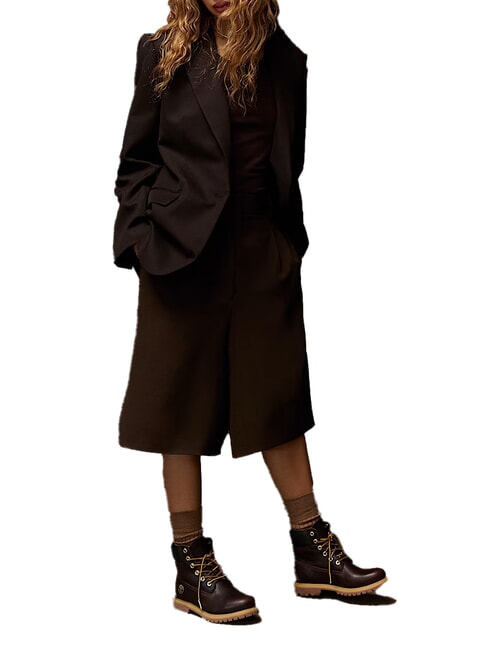 PREMIUM 6 INCH  Padded leather ankle boots dk brown full grain w black - Women’s shoes