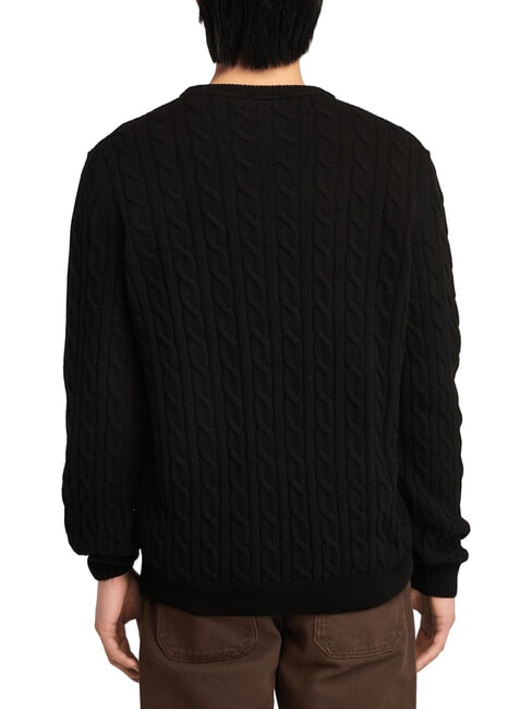 P-B LAMBWOOL Crewneck sweater in wool blend black/pavement - Men's Sweaters