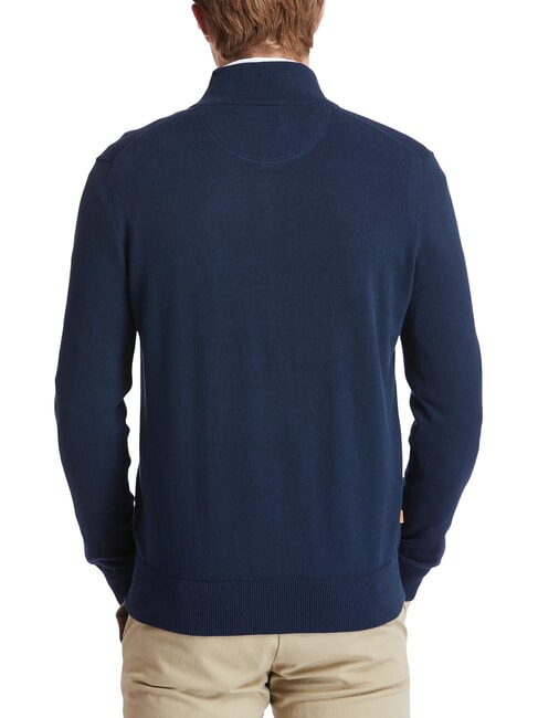 WILLIAMS RIVER Zip-up sweater dark sapphire - Men's Sweaters