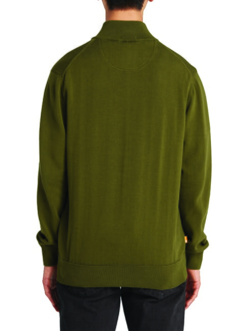 WILLIAMS RIVER Zip-up sweater darkoliv - Men's Sweaters