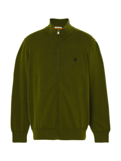 WILLIAMS RIVER Zip-up sweater darkoliv - Men's Sweaters