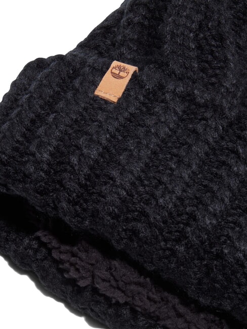CABLE PREMIUM  Hat with pom pom BLACK - Hats