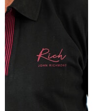 JOHN RICHMOND DABAK V-neck half sleeve polo black - Polo shirt - 3