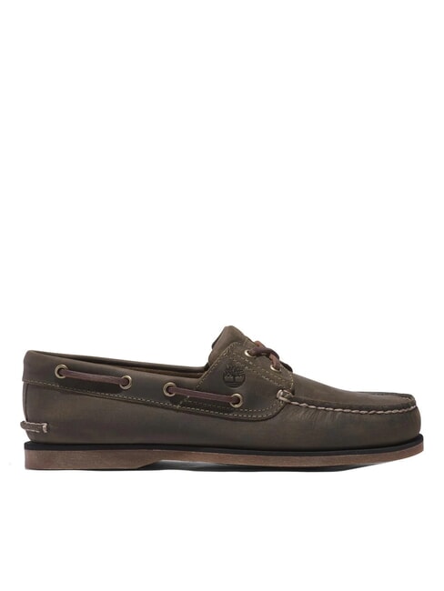CLASSIC BOAT  Suede leather shoes olive - Men&rsquo;s shoes