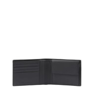 PIQUADRO WALLABY Wallet in recycled leather and fabric Black - Men’s Wallets - 2