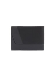 PIQUADRO WALLABY Wallet in recycled leather and fabric Black - Men’s Wallets - 3