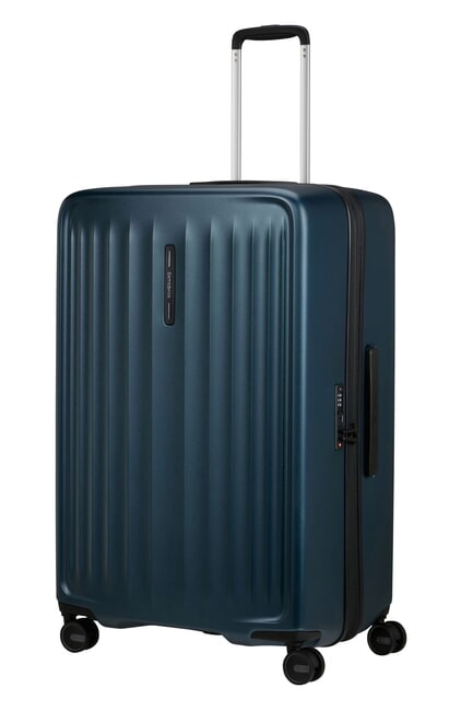 FYRM  Large, expandable trolley steel blue - Rigid Trolley Cases