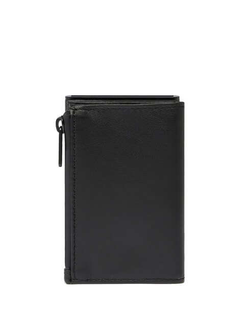 URBAN Compact leather wallet with slider Black - Men’s Wallets