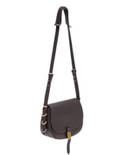 PINKO SADDLE Leather shoulder bag with flap brown moro-mix gal. gold-nik - Women’s Bags - 3