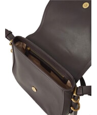 PINKO SADDLE Leather shoulder bag with flap brown moro-mix gal. gold-nik - Women’s Bags - 6