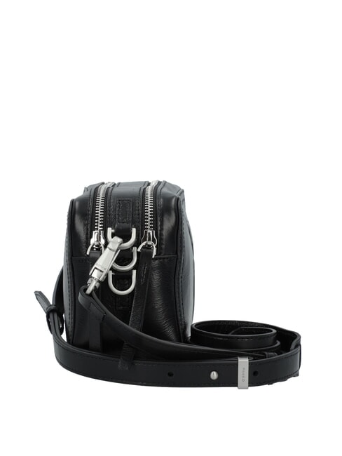 CARRIE Leather camera case bag black limousine-brushed silver - Women’s Bags