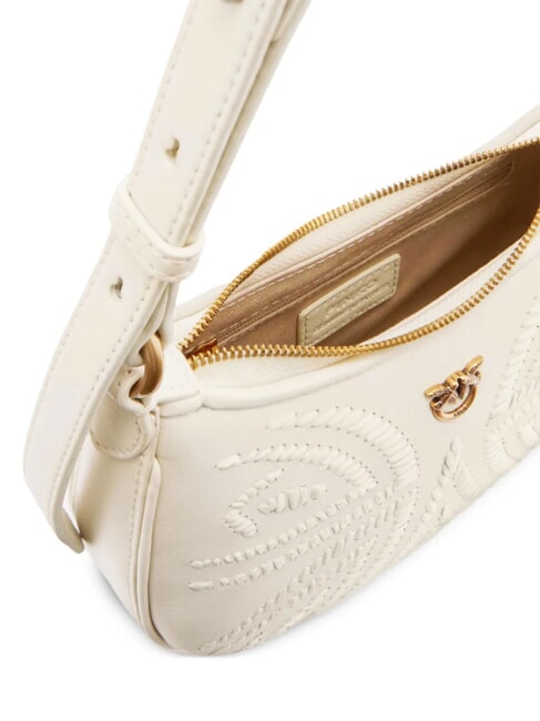 HALF MOON BABY Shoulder bag silk white-antique gold - Women’s Bags