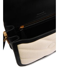 PINKO LOVE BOX BAG Mini canvas shoulder bag beige/black-antique gold - Women’s Bags - 4