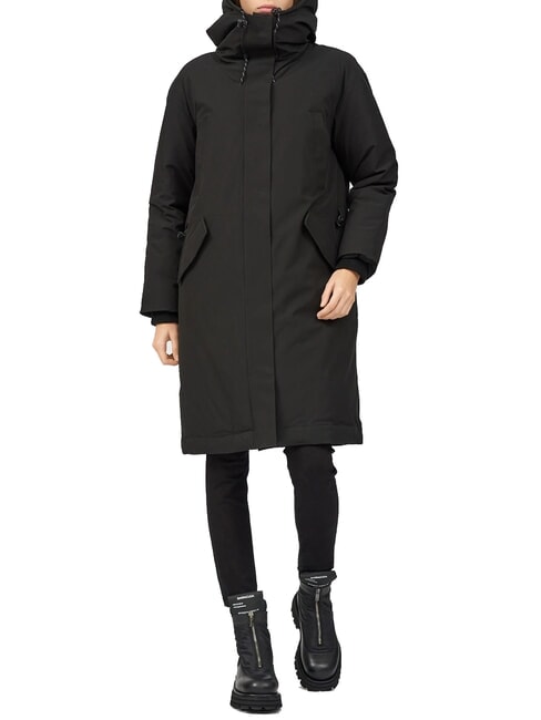 ATHABASCA Long parka with hood black - Women's Jackets