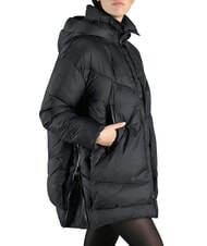 CANADIAN EUGENIE Medium satin down jacket with hood black - Women's down jackets - 3