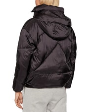 CANADIAN EUGENIE Short satin down jacket with hood black - Women's down jackets - 2