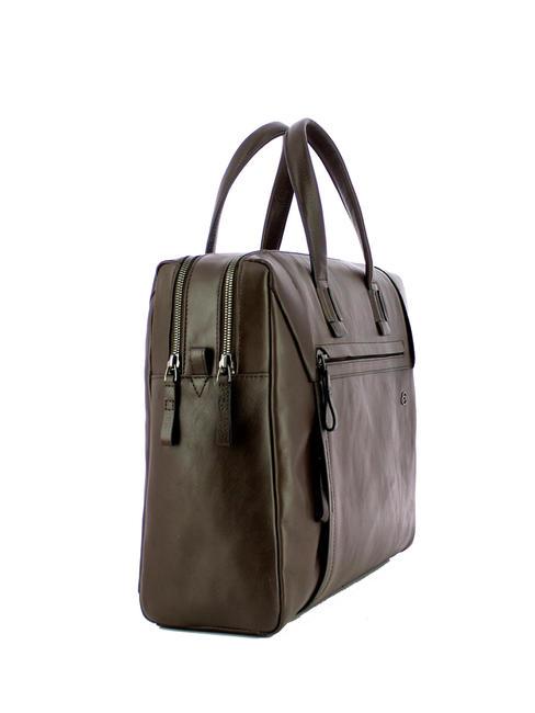 CAMPIONARIO - PAN  15.6" leather PC briefcase dark-haired - Work Briefcases