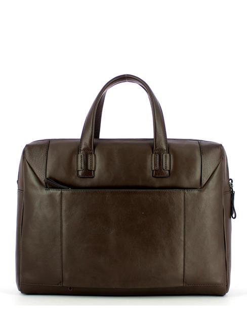 CAMPIONARIO - PAN  15.6" leather PC briefcase dark-haired - Work Briefcases
